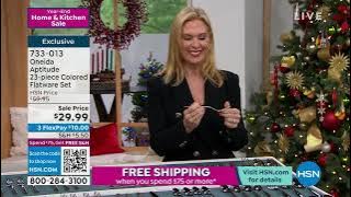 Oneida Aptitude 23piece Colored Flatware Set