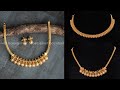 10gms 22k gold necklace set design ideas /light weight daily wear gold necklace set