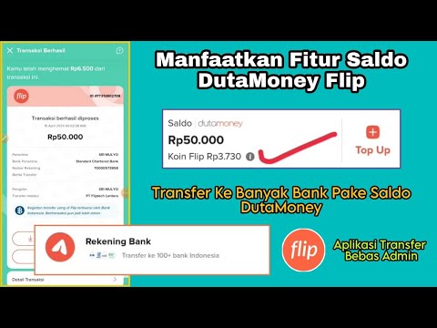 Cara Transfer Flip Ke Bank Lain Menggunakan Saldo DutaMoney - Aplikasi Flip Transfer Bebas Admin