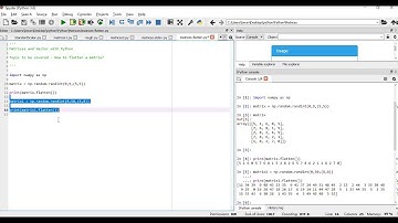 Matrices and Vectors with Python | How to flatten a matrix using Python? - P5