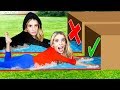 TWIN TELEPATHY SLIP N SLIDE Challenge in my BACKYARD!  | Rebecca Zamolo & Merrell Twins