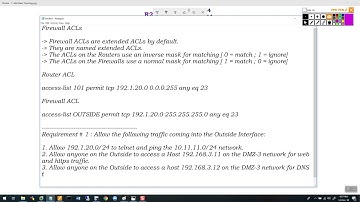 CCNA Security Lab -  ACL -ICMP Service from Low security level  to high