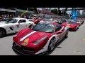 40 Supercar Convoy Arrival with Loud Revs - SIA Light Up The Night 2016