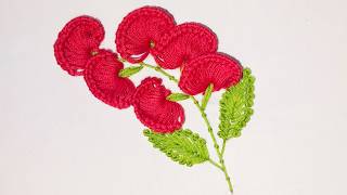 Beautiful 3D Flower Embroidery Tutorial | Very Easy Flower Embroidery Design | Embroidery |