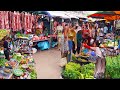 Amazing Cambodian food tour, massive food supplies in markets