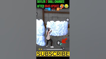 Skyler Character Ability Change After Ob45 Update || #freefire #shorts