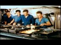 A Navy butcher, a cook, a pharmaceutical unit and a hospital on USS Yorktown; and...HD Stock Footage