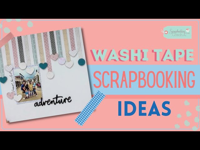 Washi Tape Scrapbooking Ideas  DIY Layered Heart Embellishments