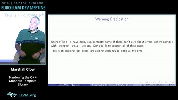 2018 EuroLLVM Developers’ Meeting: M. Clow “Hardening the Standard Library”