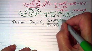 Rationalizing Denominators with 2 terms