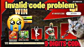 Invite And Win Event Invalid Invitation Code Problem Solve | Invite Friends & Win Event Free FireMAX