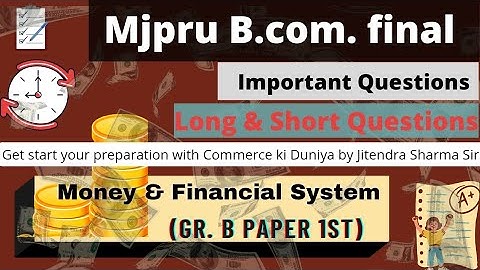 Mjpru B.com. final Gr c paper 1st Financial management important Questions #mjpru