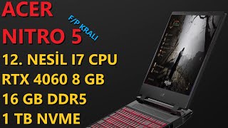 RTX 4060 Ekran Kartlı Acer Nitro AN515-58-7725 Oyun Dizüstü Bilgisayarını İnceliyoruz - F/P Kralı 👑