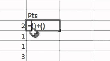 a simple league table in excel