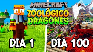 Pasé 100 DÍAS Construyendo un ZOOLÓGICO de DRAGONES en MINECRAFT