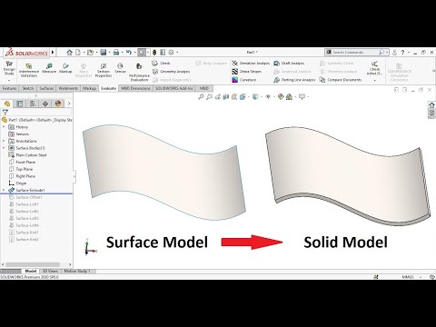 Solidworks tips | Converting surface part to solid part