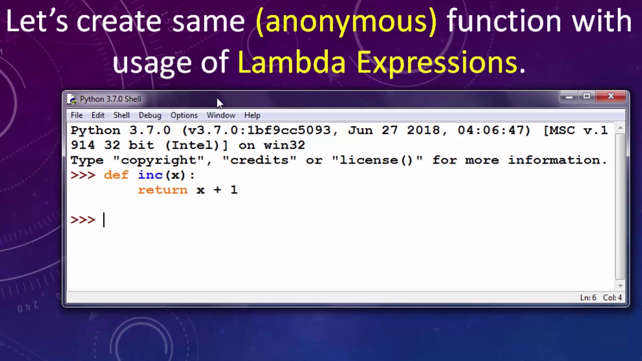 Lambda Expressions in Python 3 Language - YouTube