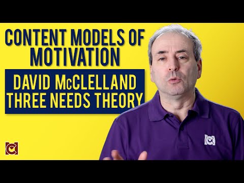 دیوید مک کللند و سه نیاز انگیزشی - نظریه های محتوایی انگیزش