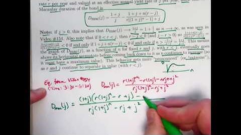 Actuarial Exam 2/FM Prep: Duration for Bonds: Formula Derivation and Practical Consequences
