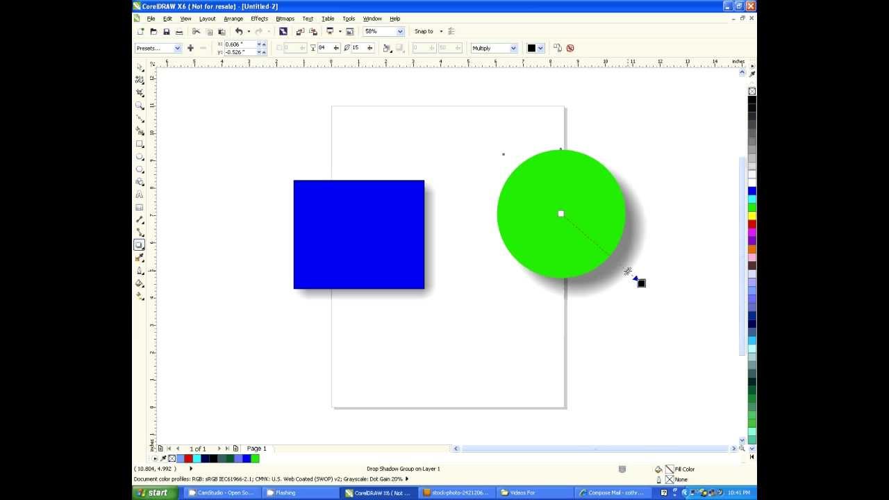 Techniques for Adding a Drop Shadow in CorelDraw - - YouTube