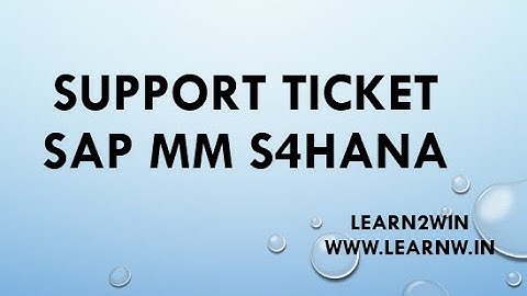 support tickets in sap mm | Number range for trans./event type in year does not exist  #learn2win