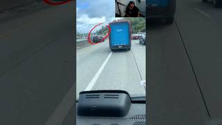 Amazon driver used the carpool lane illegally… then got busted by a cop. 🚔😅