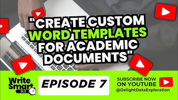 Create Custom Word Templates For Academic Documents