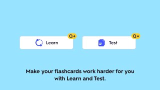 Study smarter with Quizlet Learn and Test