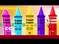 Crayons Mười trong giường ngủ | Tranh biếm họa về trẻ em | video giáo dục | Crayons Ten in the Bed