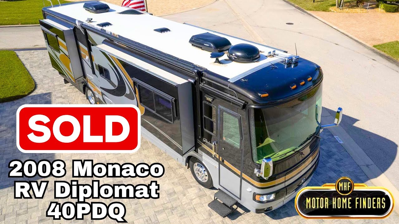SOLD - 2008 Monaco RV Diplomat 40PDQ | www MotorHomeFinders com - YouTube