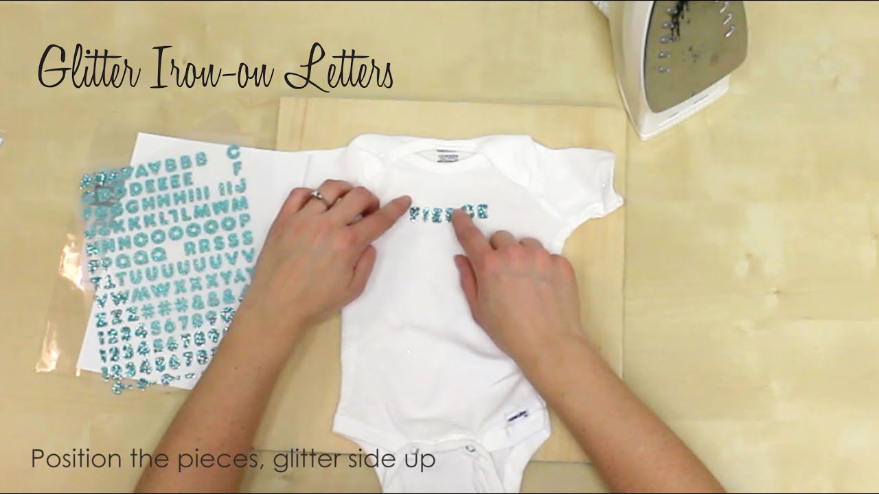 Momenta - How to Apply Glitter Iron-On Letters 