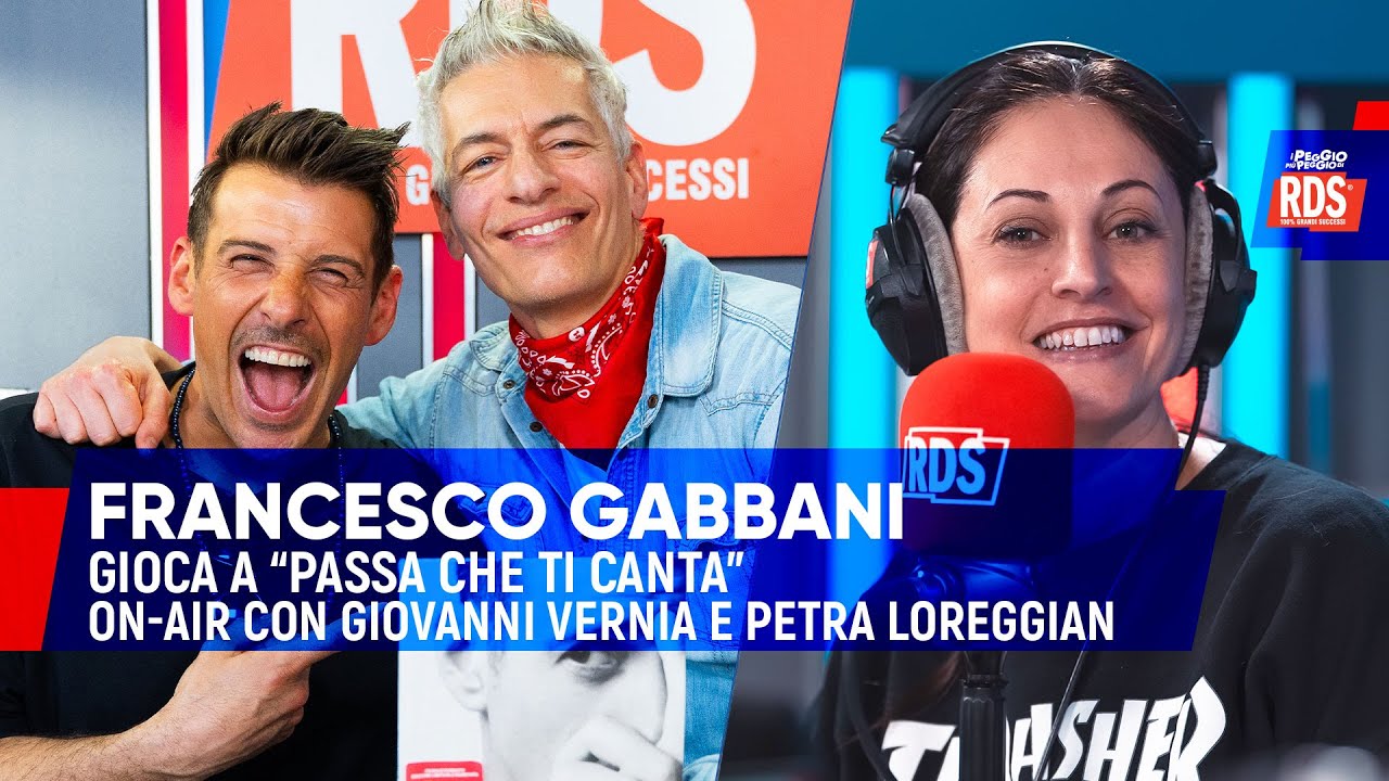 Francesco Gabbani gioca a Passa Che ti Canta con Giovanni Vernia e Petra Loreggian