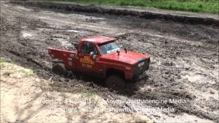 01 Post Excavating Red Squarebody Chevy Plays In The Mud At Orleans Raceway Mud Bog June 2015