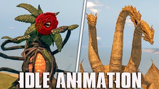 Rose Biollante And Monster Zero idle Animation Comparison - Kaiju Universe