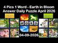 4 Pics 1 Word Daily Puzzle Answers 09 April 2026 Earth 