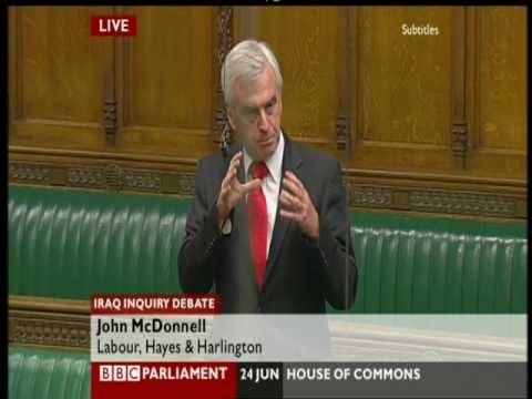 Iraq war, Chilcot inquiry debate, John McDonnell speech, 24 June 09