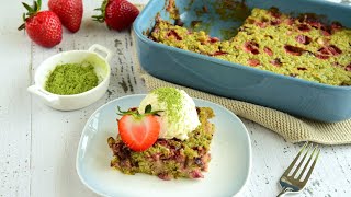 Strawberry matcha oatmeal cake. The best baked oatmeal recipe! by Wunderbare Rezepte 508 views 1 month ago 3 minutes, 49 seconds