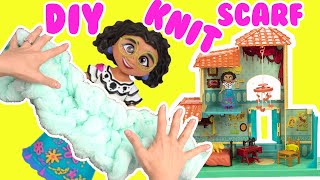 Big Fat Yarn DIY Finger Knitting Scarf for Kids with Encanto Mirabel! Crafts