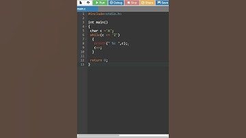 c program to print all uppercase alphabets using while loop #shorts
