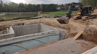 Backfilling The Pool Takes Truckloads Of Rock!