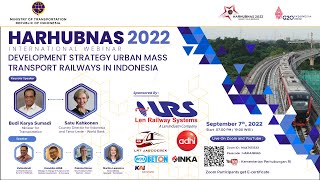 International Webinar: Development Strategy Urban Mass Transport Railways in Indonesia screenshot 5