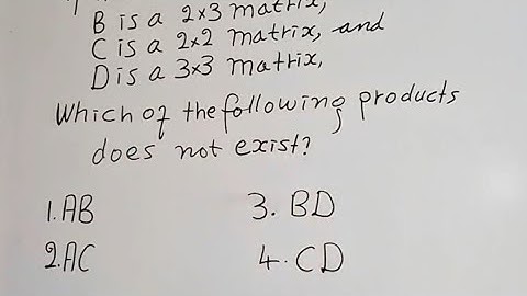 Matrix Multiplication – Which Products Exist?