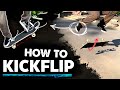 HOW TO KICKFLIP - Beginner Skateboard Tricks Tutorial (Slow Motion) Easy Kickflips Common Mistakes