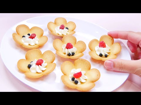 【飯テロ系ASMR】花ラング Flower Cookies Eationg Sounds【咀嚼音】