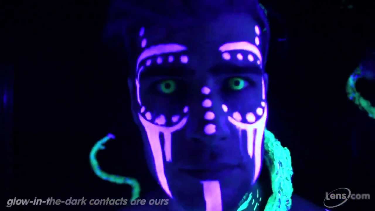 Rave Glow in the Dark Costume Contact Lenses at YouTube