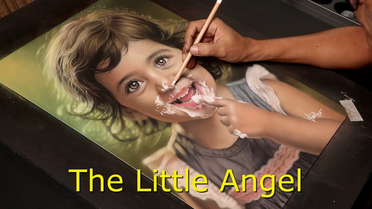 THE CUTE LITTLE ANGEL #drawingvideo #trending #viralvideo #videoviral#video #trendingvideo #artvideo