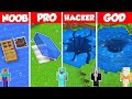 SECRET WATER HOUSE BASE BUILD CHALLENGE - Minecraft Battle: NOOB vs PRO vs HACKER vs GOD / Animation