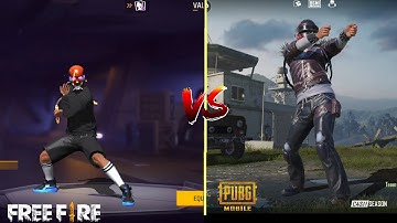 FREE FIRE VS PUBG EMOTE BATTLE - Who Will Win😲 Satisfying Video