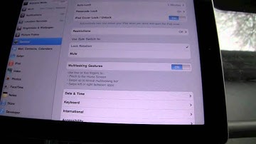 Multitasking Gestures on the iPad 2