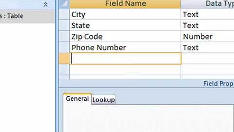 Delete a Field in Access 2007